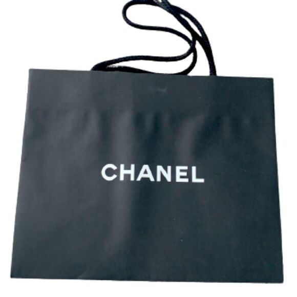 CHANEL Empty Gift Shopping Bag – Black with Logo, 12” x 9.5” – Authentic - Picture 1 of 7